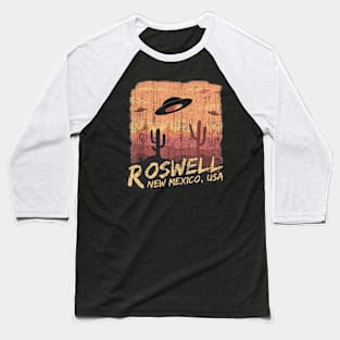 Roswell new mexico 1947 ufo beam flying saucer abduction Baseball T-Shirt